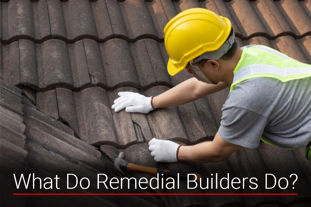 Remedial building fixing a roof