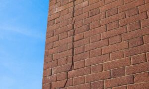 Structural cracks in brick walls